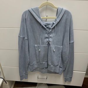 American eagle lace up hoodie
